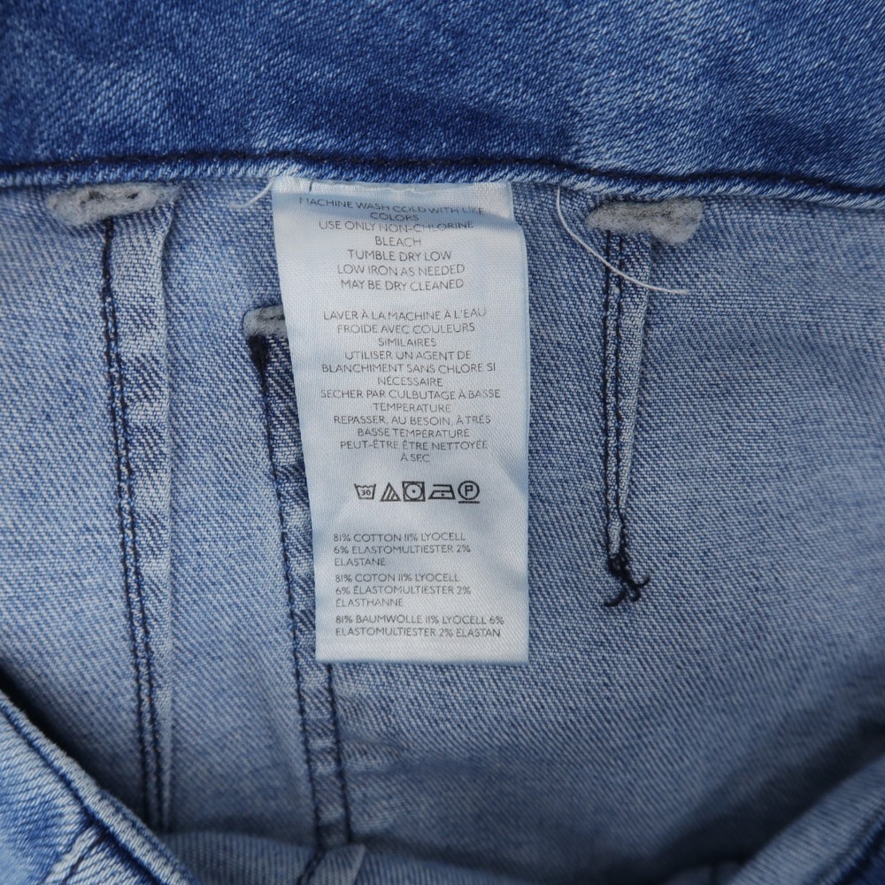 Maeve The Colette Jeans Womens 28 Blue Cropped Wide Leg High Rise Patch Pockets - Picture 10 of 11